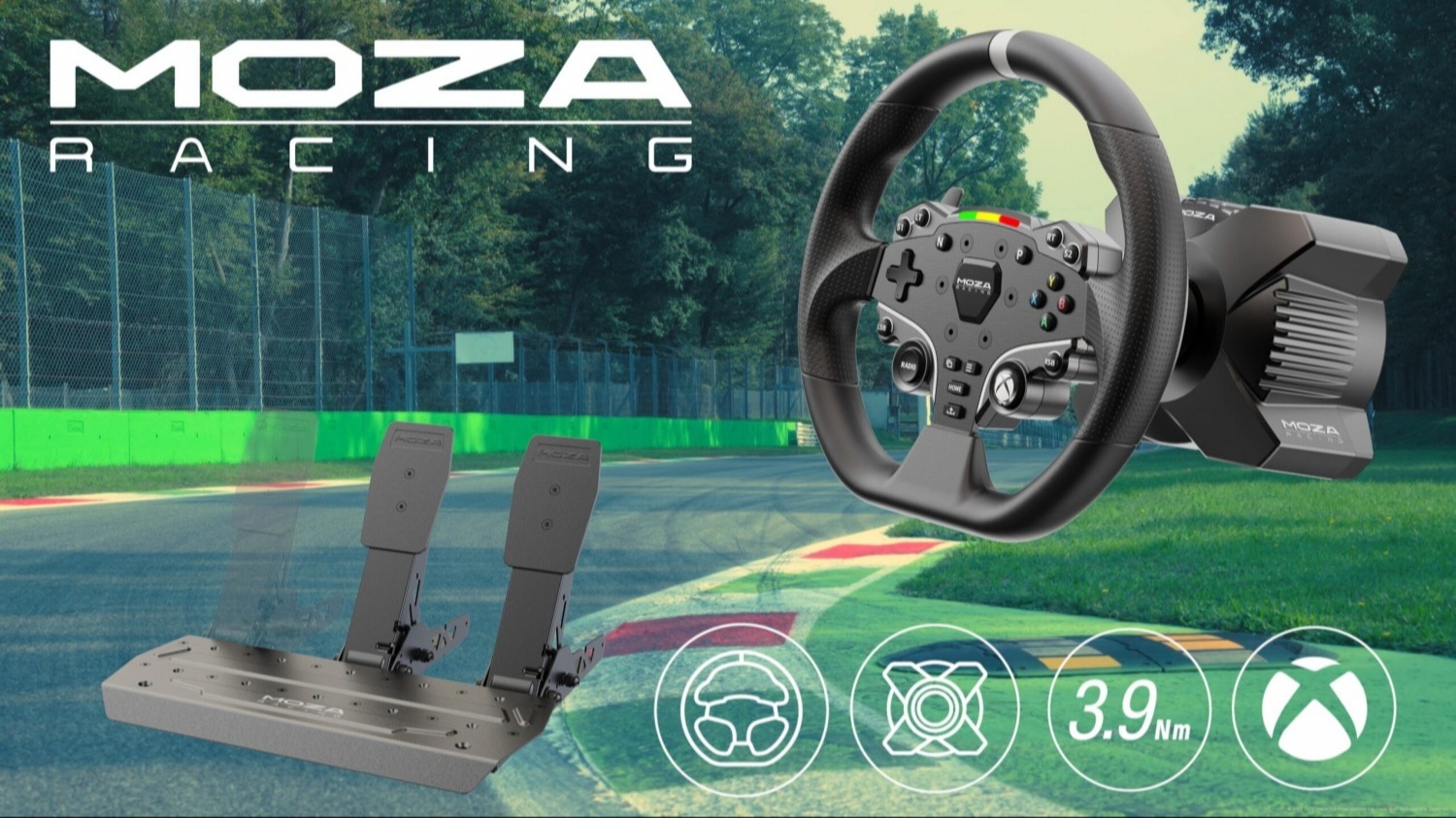 MOZA R3 PC/XBOX Csomag Kormánnyal Pedálszettel