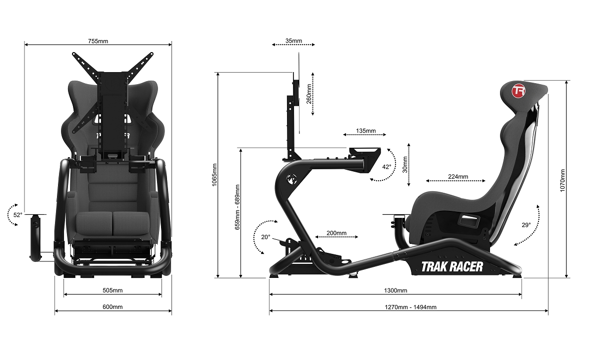 Track racer TR8Pro cockpit